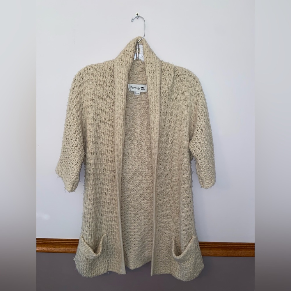 Cream cardigan from Forever 21, size S